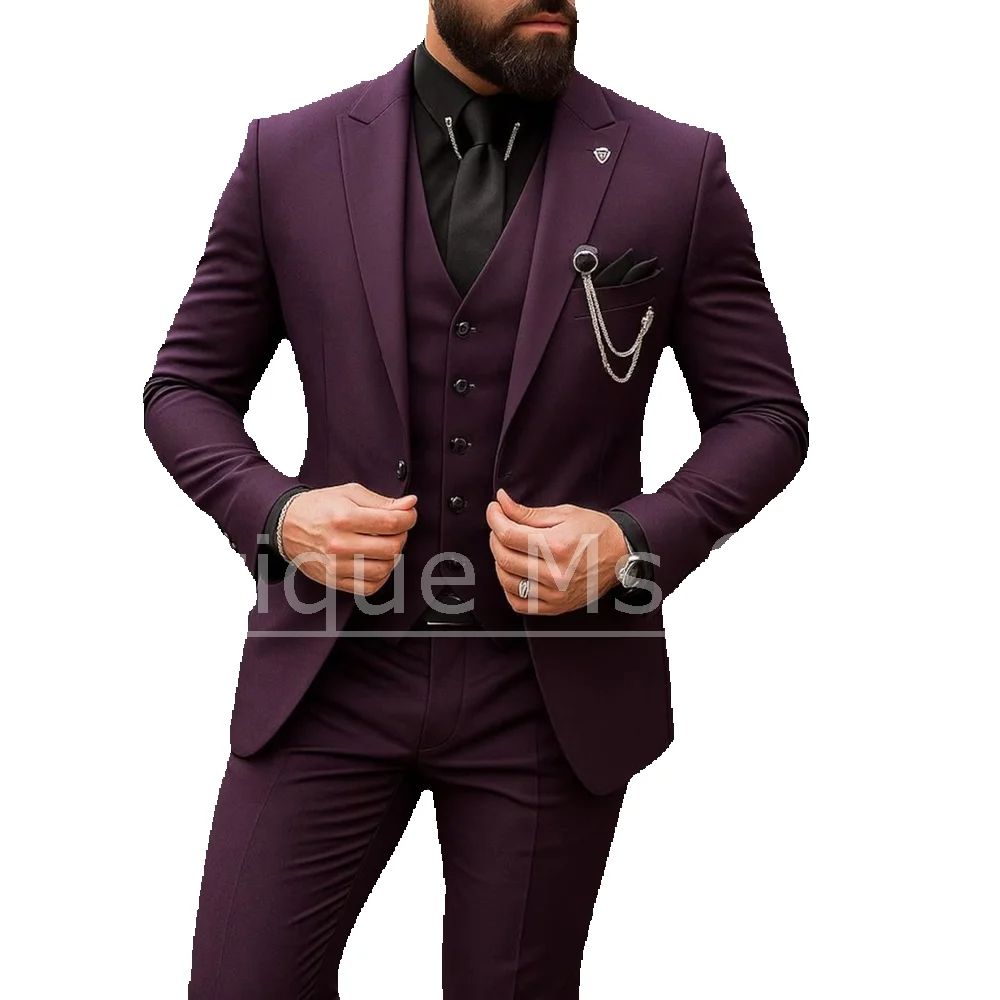 Męski garnitur 3-częściowy jed – Men Formal Wear Outfits recenzja i cena