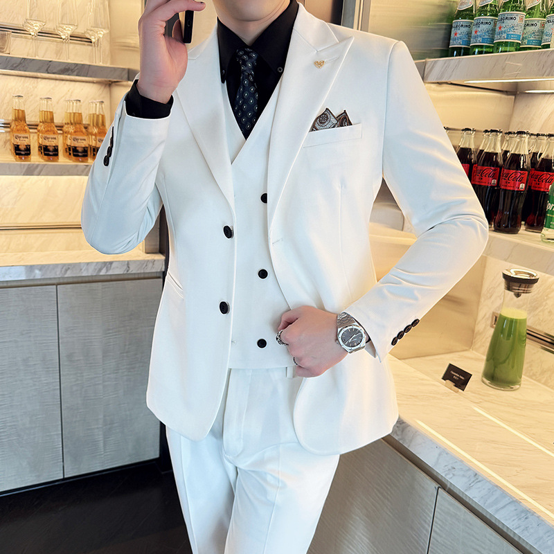 Białe męskie garnitury 3-częśc – Men'S Formal Dinner Wear recenzja i cena