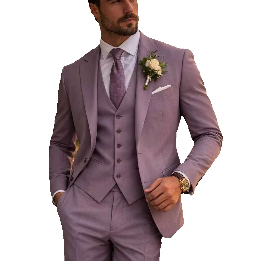 Lavenderowy 3-częściowy garnit – Men Formal Wear Outfits recenzja i cena