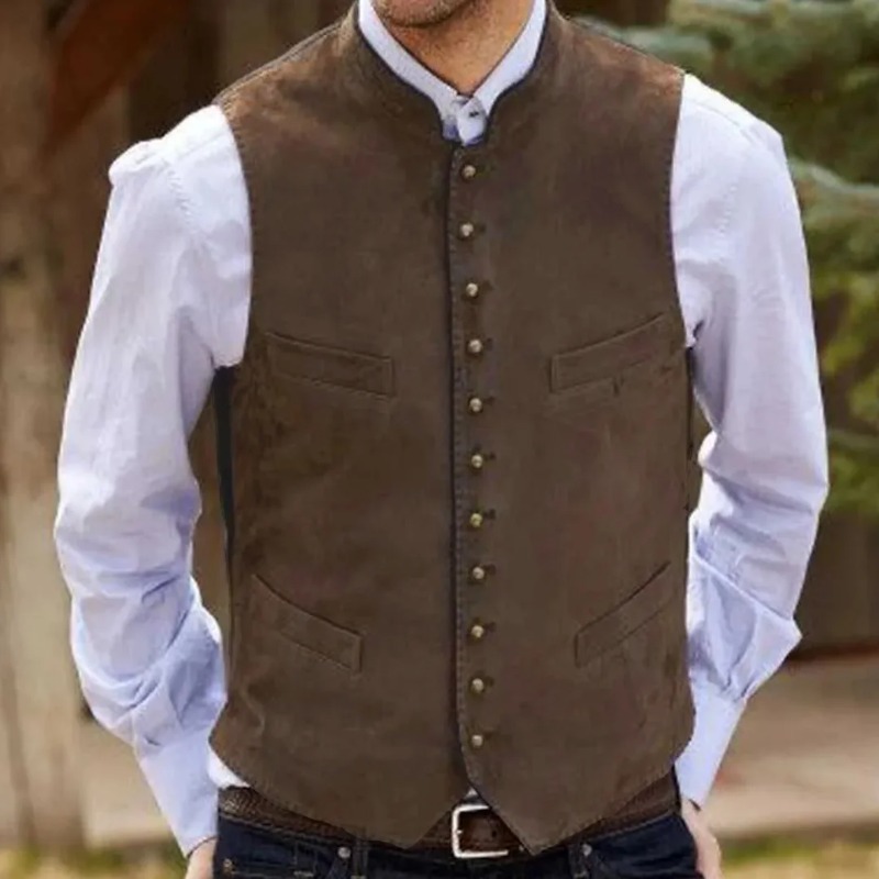 Męska kamizelka kawowa zamszow – Men Formal Wear Outfits recenzja i cena