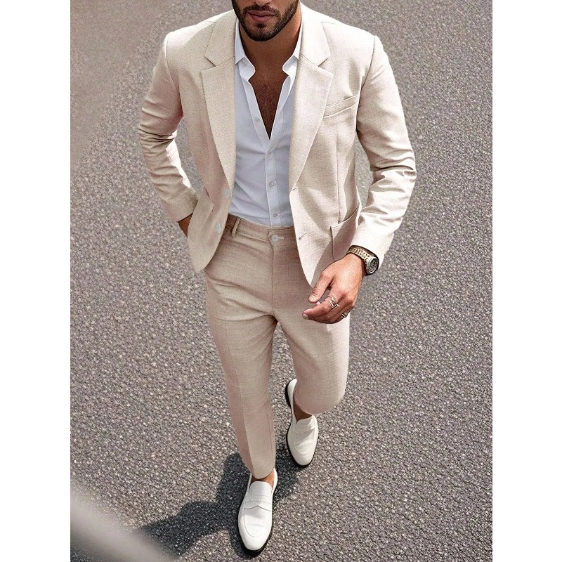 Męski garnitur w jednolitym ko – Men'S Formal Dinner Wear recenzja i cena