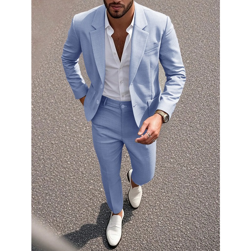 Męski garnitur w jednolitym ko – Men'S Formal Dinner Wear recenzja i cena