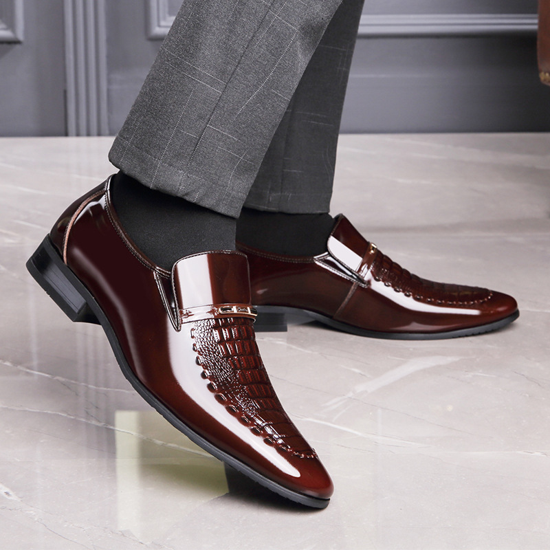 Mężczyźni Skórzane Buty Patent – Patent Leather Oxford recenzja i cena