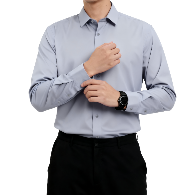 Koszula męska z długim rękawem – Men Formal Office Wear Shirts recenzja i cena