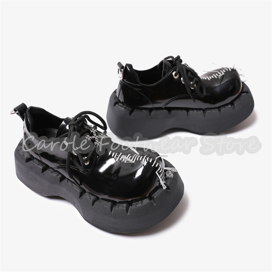 Męskie buty na grubej podeszwi – Patent Leather Oxford recenzja i cena