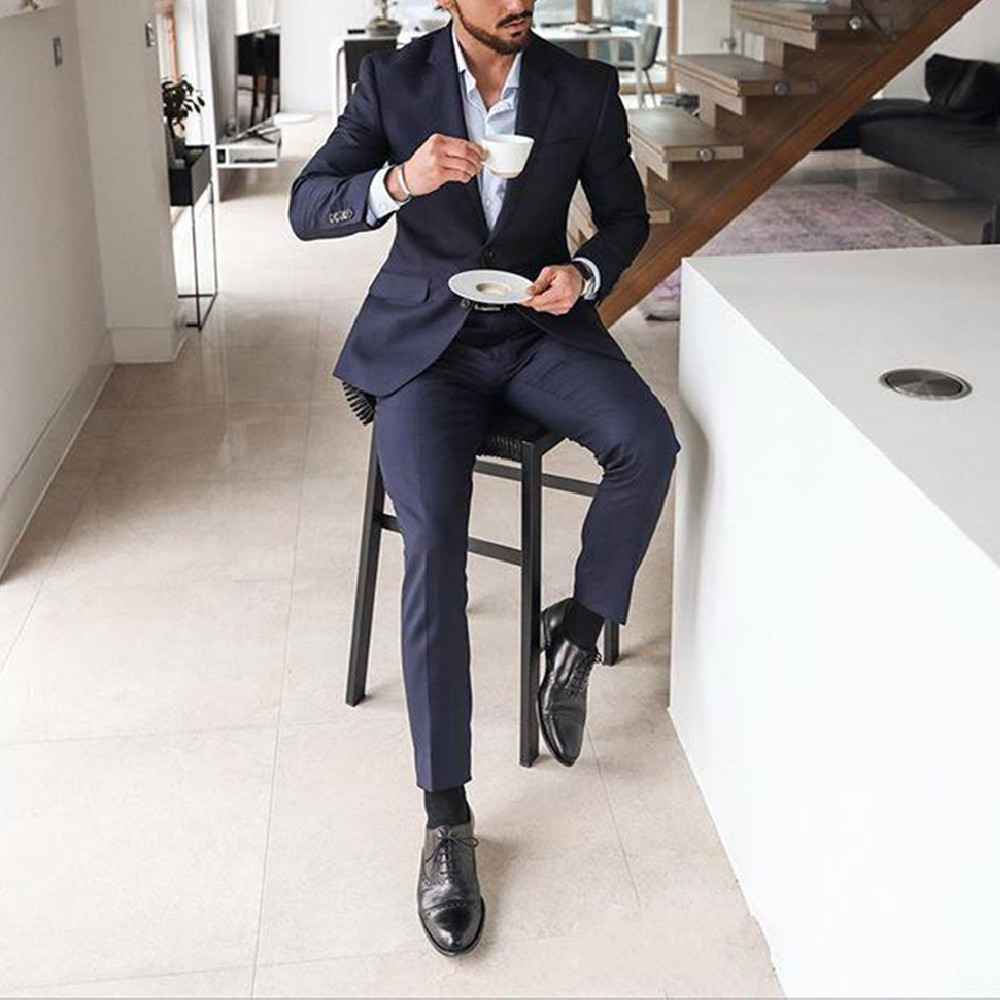 Granatowy dwuczęściowy męski s – Men'S Formal Dinner Wear recenzja i cena