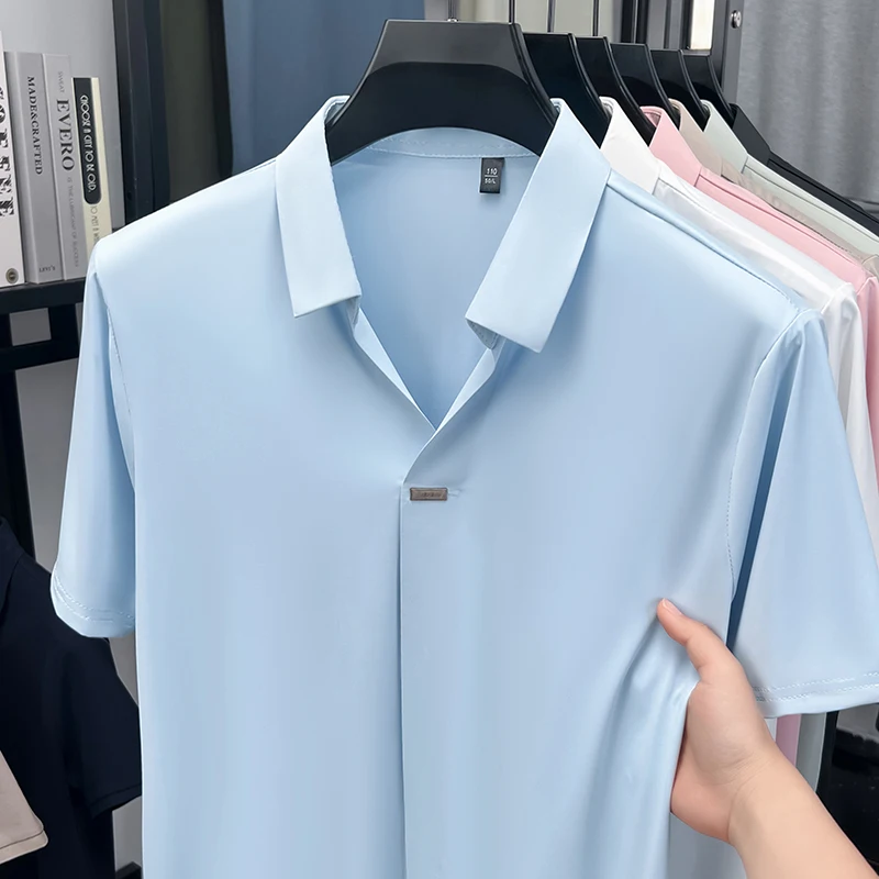 Elegancka koszula męska z krót – Men Formal Office Wear Shirts recenzja i cena